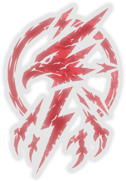 Red lightning bird crest of the Stormclaws